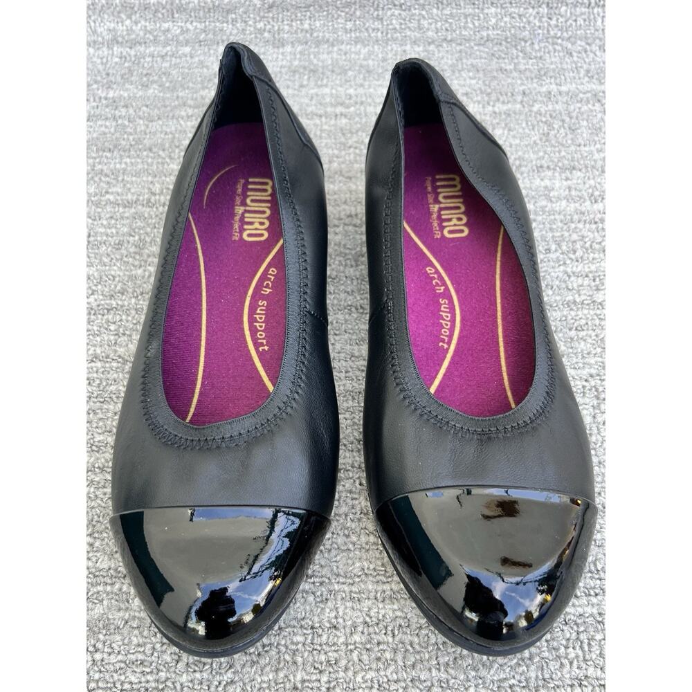 MUNRO Mila Ballet Cap Toe Leather Flats Women's Size 7.5 US NEW